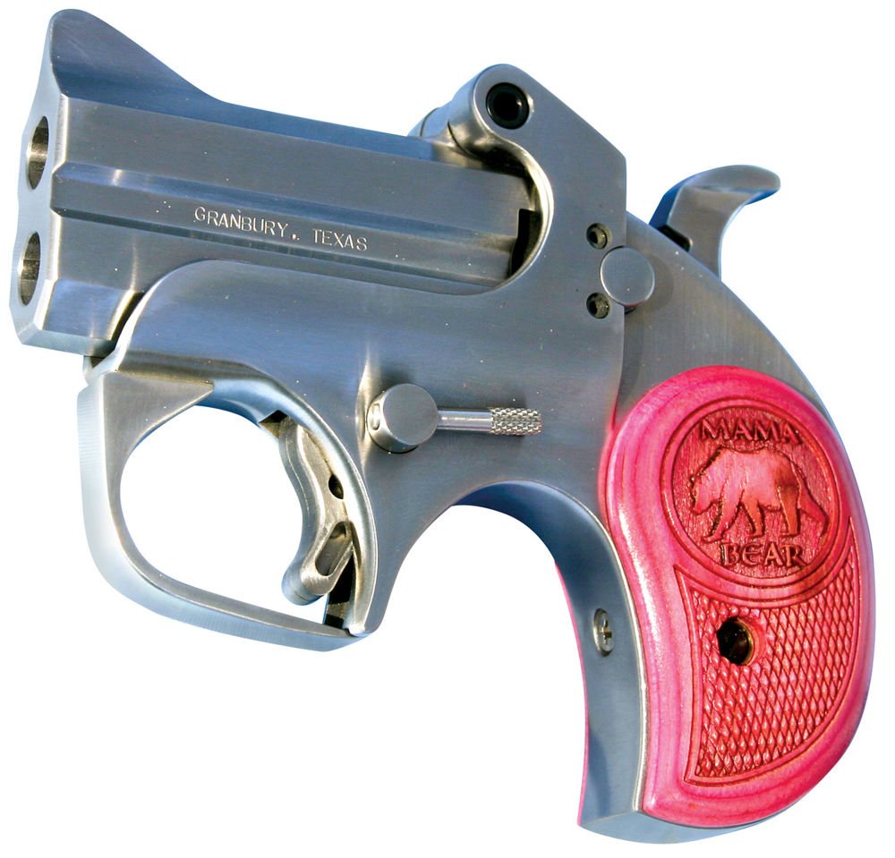 Bond Arms BAMB Mama Bear  357 Mag, 38 Special 2.50" 2 Round Stainless Steel Pink Grip