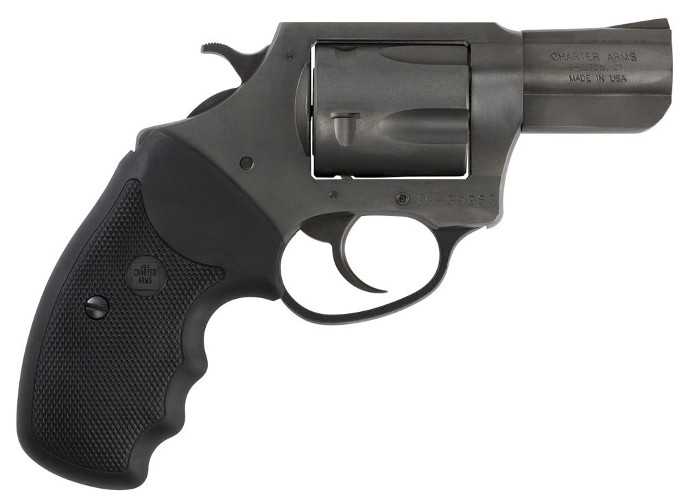 Charter Arms 64420 Bulldog Boomer 44 S&W Spl Caliber with 2.50" Barrel, 5rd Capacity Cylinder, Overall Black Nitride+ Finish Stainless Steel & Finger Grooved Black Rubber Grip