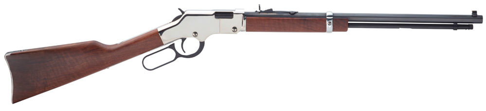 Henry H004SM Golden Boy Silver 22 Mag 12+1 20" Nickel Plated American Walnut Right Hand