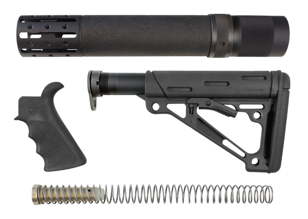 Hogue 15078 OverMolded Stock Kit Black Synthetic for AR-15, M16 Includes Rifle Length Forend & Finger Groove Grip