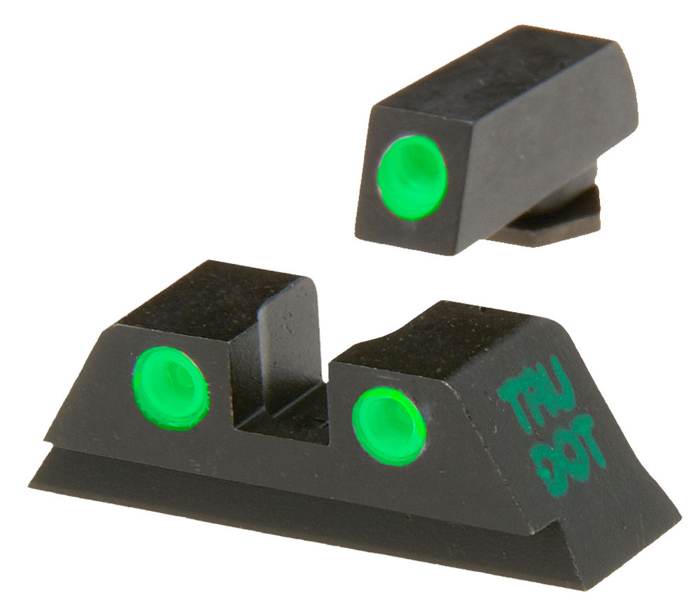 Meprolight USA 102203131 Mepro Tru-Dot Fixed Sights Self-Illuminated Green Tritium Front & Rear with Black Frame for Glock 43, 42, 48, 43X