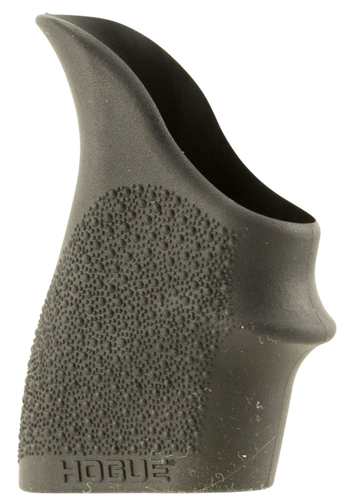 Hogue 18300 HandAll Beavertail Grip Sleeve made of Rubber with Textured Black Finish & Finger Groove for S&W M&P Shield (45); Kahr P-Series, CW (9 & 40)