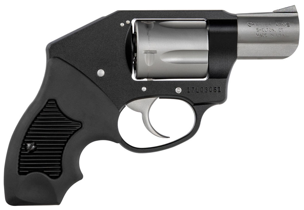 Charter Arms 53911 Off Duty  38 Special Caliber with 2" Barrel, 5rd Capacity, Matte Stainless Finish Barrel/Cylinder, Black Finish Aluminum Frame & Finger Grooved Black Rubber Grip