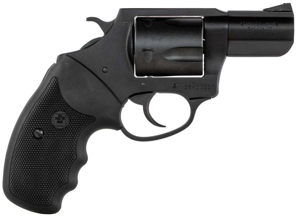 Charter Arms 63526 Professional II 357 Mag Caliber with 3" Barrel, 6rd Capacity Cylinder, Overall Black Nitride+ Finish Stainless Steel & Wood Grip