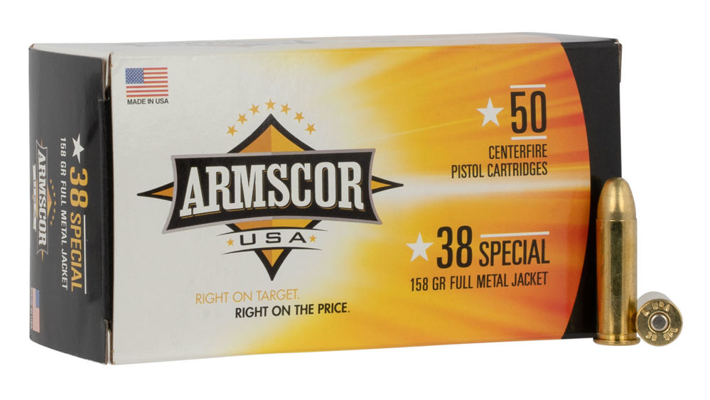Armscor FAC3817N Pistol  38 Special 158 gr Full Metal Jacket (FMJ) 50 Bx/ 20 Cs
