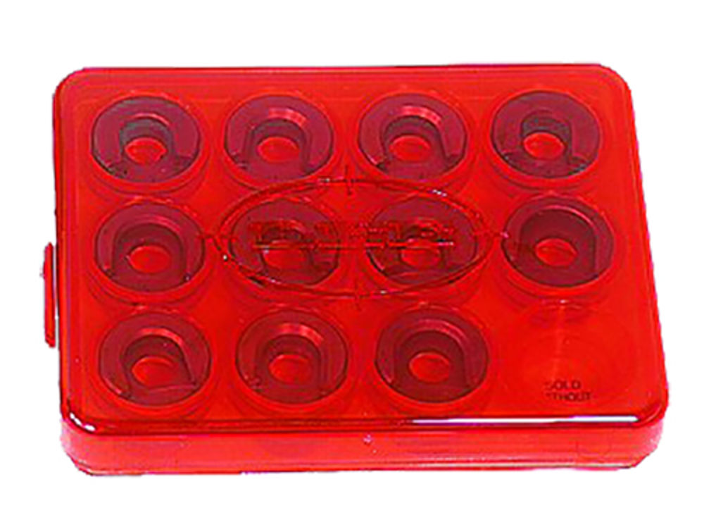 Lee Precision 90196 Shell Holder Storage Box Red Plastic Capacity 12 Shell Holders