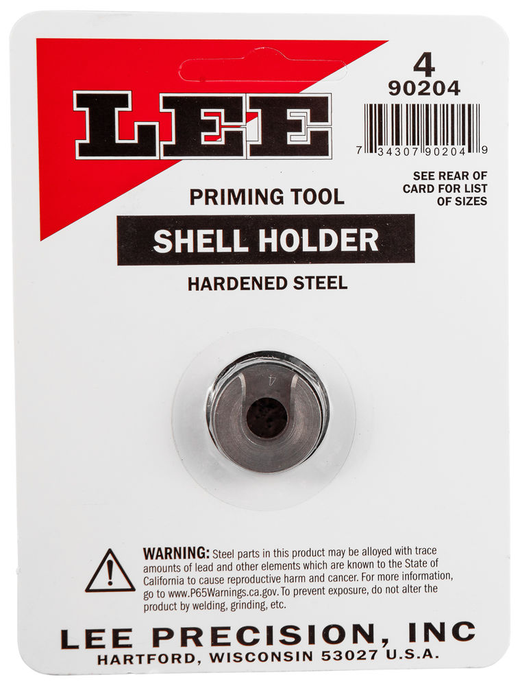 Lee Precision 90204 Shell Holder AP Only Size #4 Steel 1 Casing 0.04 lbs