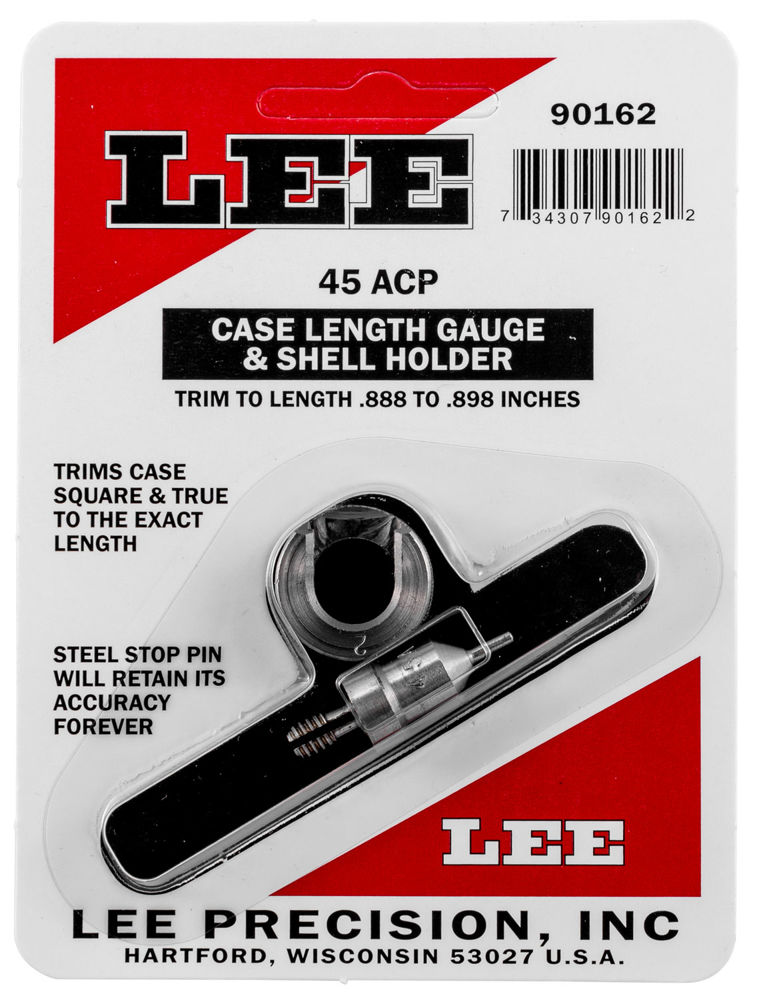 Lee Precision 90162 Case Length Gauge  Silver 45 ACP Steel