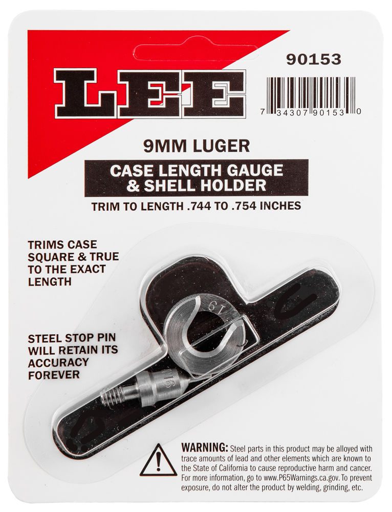 Lee Precision 90153 Case Length Gauge  9mm Luger Steel