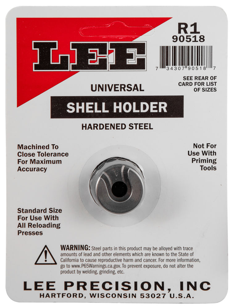 Lee Precision 90518 Shell Holder Universal #1 357 Mag Steel 1 Casing