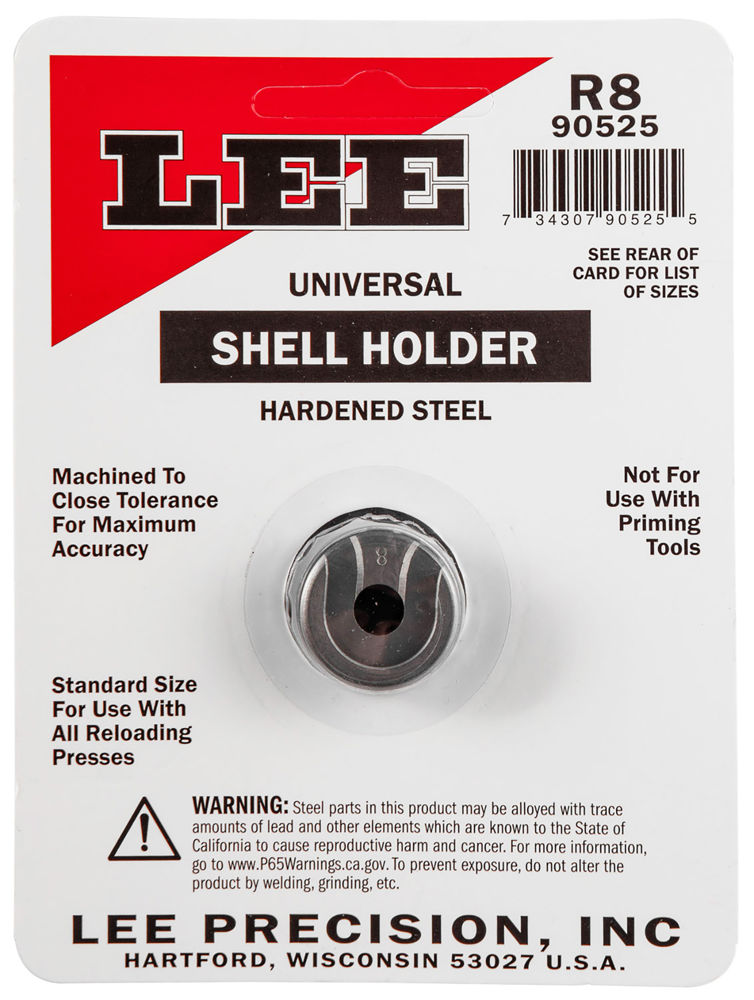 Lee Precision 90525 Shell Holder Universal #8 Steel 1 Casing