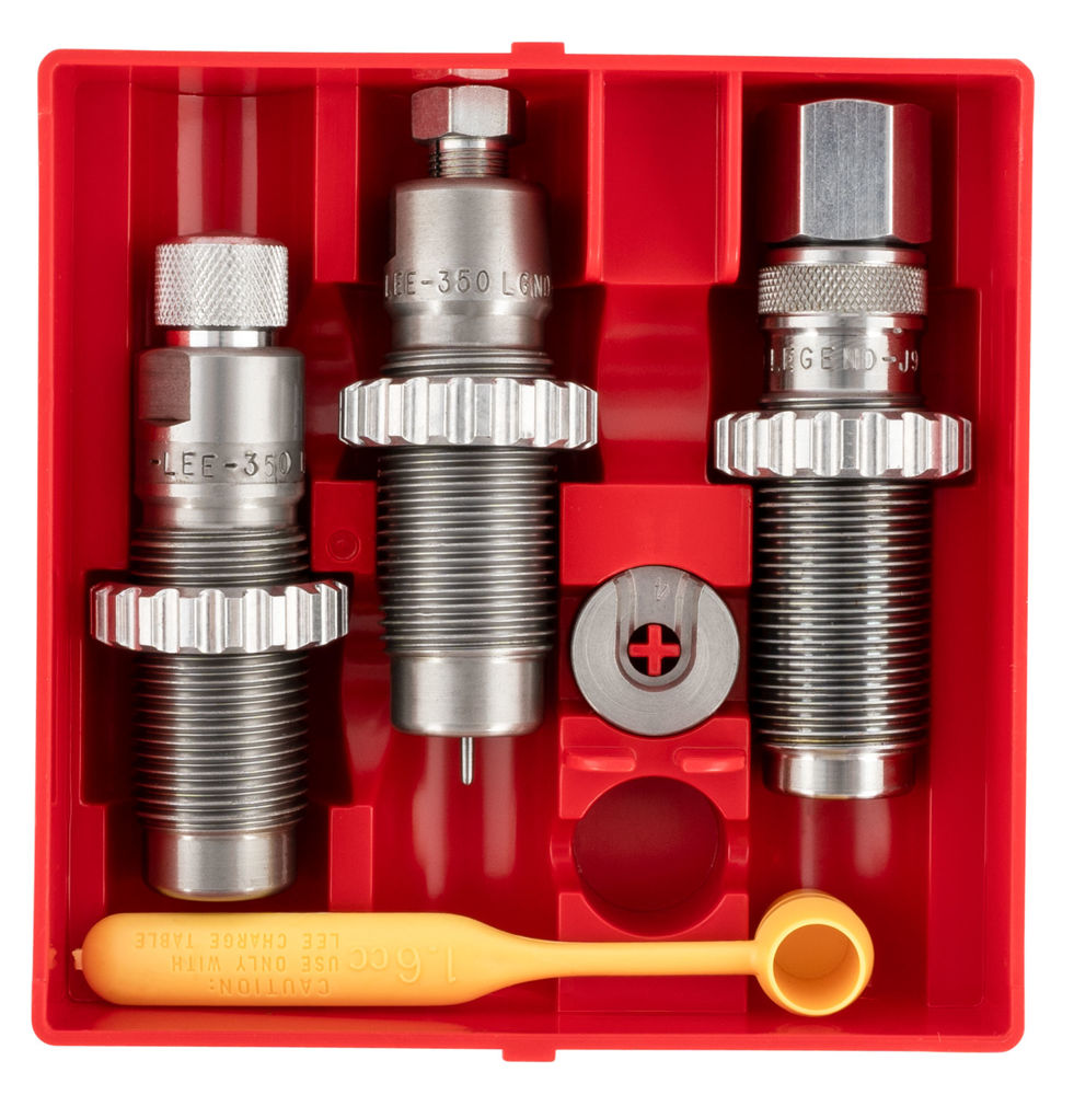 Lee Precision 90078 Steel 3 Die Set Red 350 Legend Plastic Capacity 2 Dies