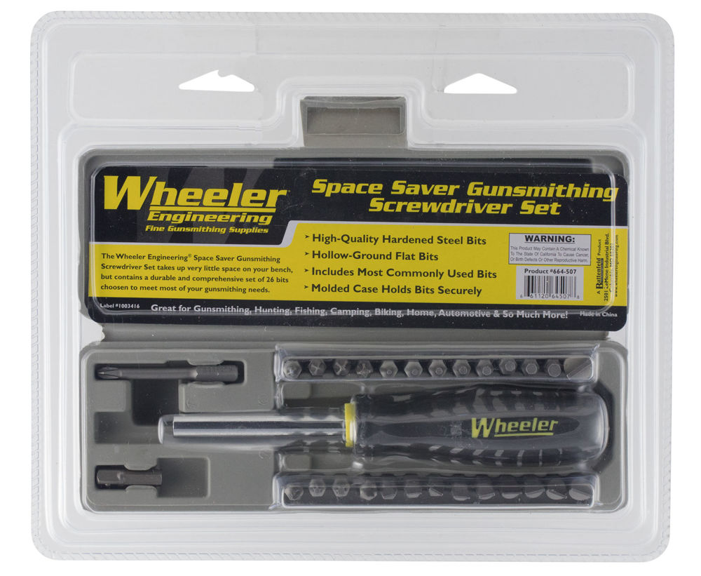 Wheeler 664507 Space-Saver Screwdriver Set Gray Steel 26 Pieces