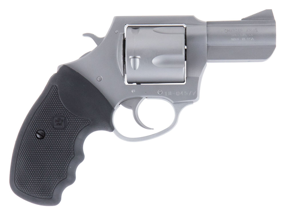 Charter Arms 74530 Bulldog  45 Colt (LC) Caliber with 2.50" Barrel, 5rd Capacity Cylinder, Overall Matte Stainless Steel Finish, Finger Grooved Black Rubber Grip & Fixed Front Sight
