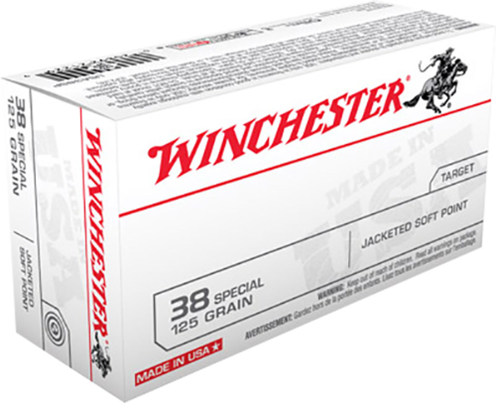 Winchester Ammo USA38SP USA  38 Special 125 gr Jacketed Soft Point (JSP) 50 Bx/10 Cs