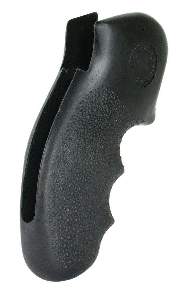 Hogue 19100 Monogrip  Cobblestone Black Nylon with Finger Grooves for S&W K & L Frame with Round Butt