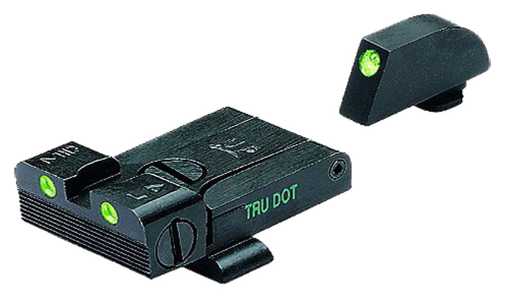 Meprolight USA 202243101 Mepro Tru-Dot Adjustable Sights Self-Illuminated Green Tritium Front & Rear with Black Frame for Most Glock