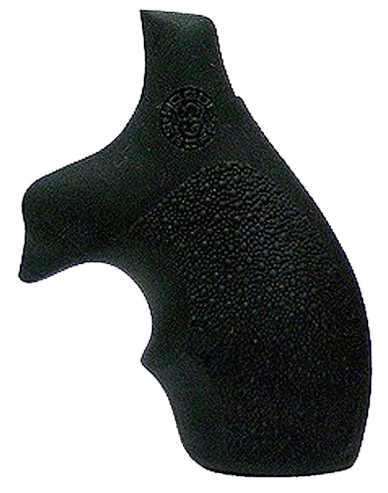 Hogue 61000 Rubber Bantam  Black Rubber with Finger Groove for S&W J Frame with Round Butt