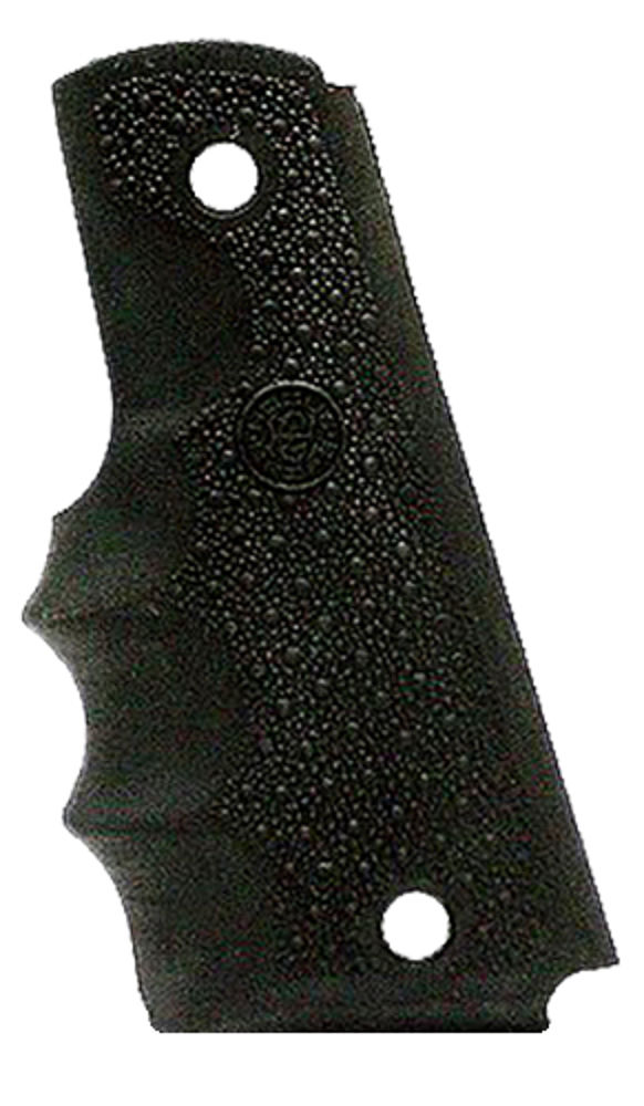 Hogue 45000 OverMolded Grip Cobblestone Black Rubber with Finger Grooves for 1911 Government