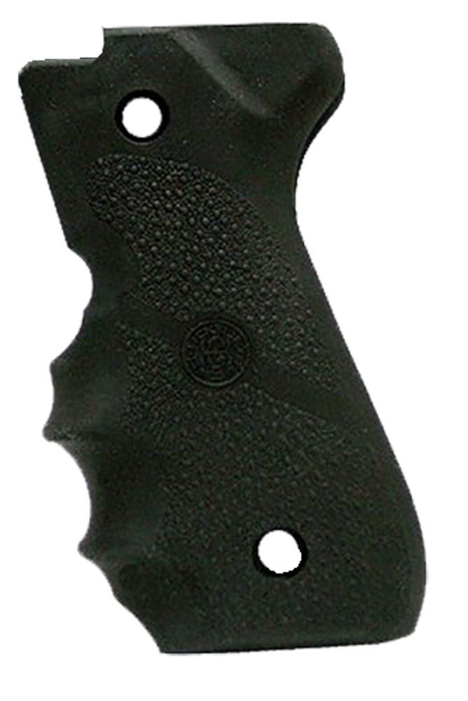 Hogue 92000 Rubber Grip  Black Rubber with Finger Grooves for Beretta 92F, 96