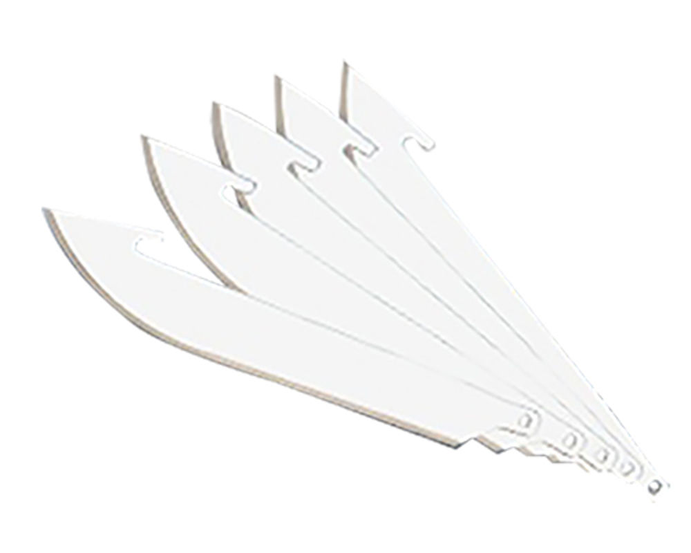Outdoor Edge RR6 RazorLite Replacement Blades Drop Point 3.50" 420J2 Stainless Steel Blade Silver 6 Blades