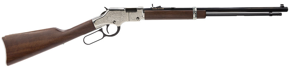 Henry H004SE Silver Eagle  Lever Action 22 Short,Long,LR 16 LR/21 Short 20" Octagon Barrel Nickel Plated American Walnut Right Hand