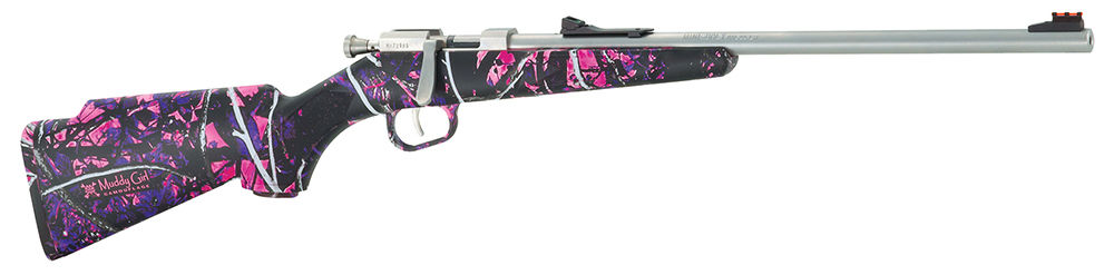 Henry H005MG Mini Bolt Youth 22 Short,Long,LR 1 16.25" Matte Stainless Muddy Girl Right Hand