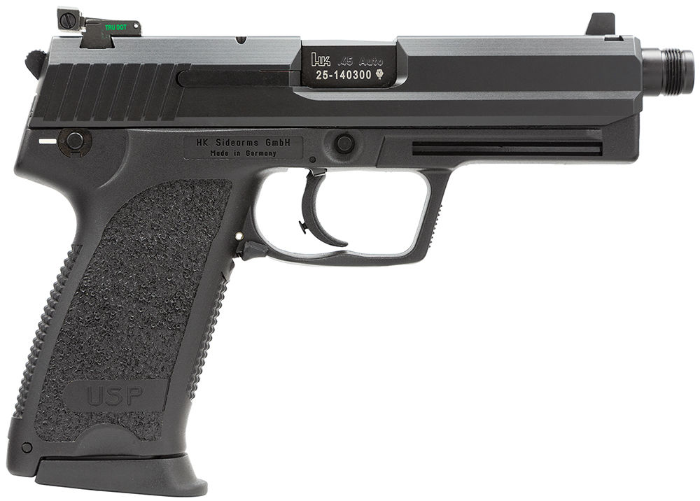 HK 81000351 USP Tactical V1 45 ACP 5.09" 12+1 (3) Black Black Steel Slide Black Polymer Grip Adj Night Sights