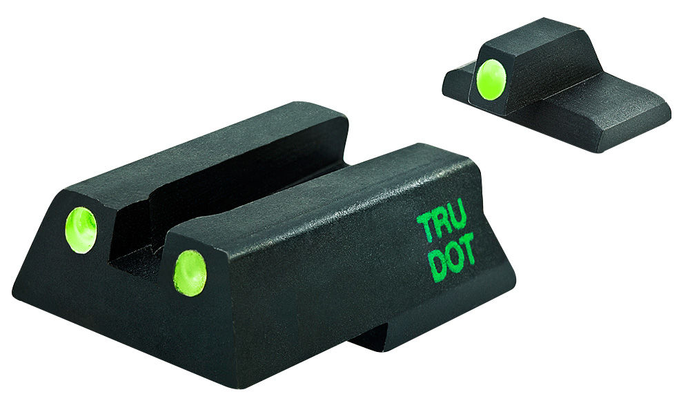 Meprolight USA 115453101 Mepro Tru-Dot Fixed Sights Self-Illuminated Green Tritium Front & Rear with Black Frame for HK 45C,P30,VP9,45,SFP9,P30SK