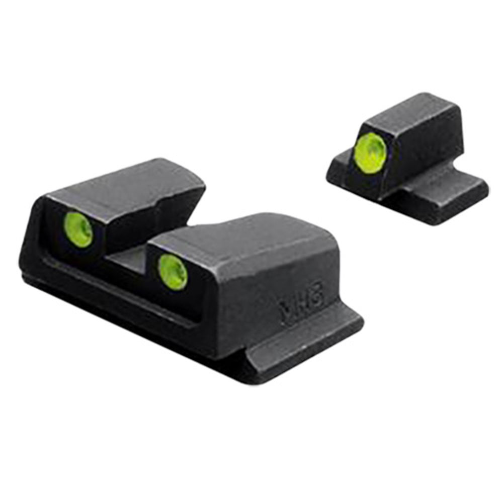 Meprolight USA 117663101 Mepro Tru-Dot Fixed Sights Self-Illuminated Green Tritium Front & Rear with Black Frame for S&W M&P, M&P Compact