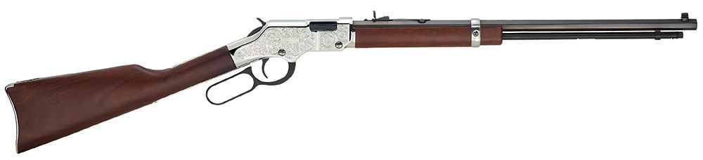 Henry H004SEM Silver Eagle 22 Mag 12+1 20.50" Nickel Plated American Walnut Right Hand