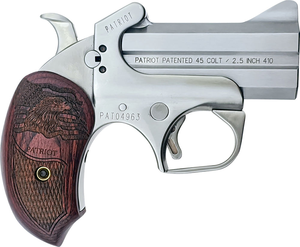 Bond Arms BAPA Patriot45 Colt (LC)/410 Gauge 2 Round 3" Stainless Steel Rosewood Grip