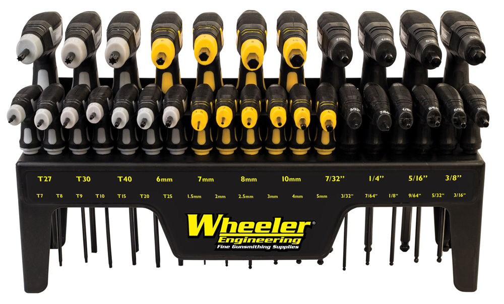 Wheeler 1081957 SAE/Metric Hex & Torx P-Handle Set Black Rubber Handle 30 Pieces