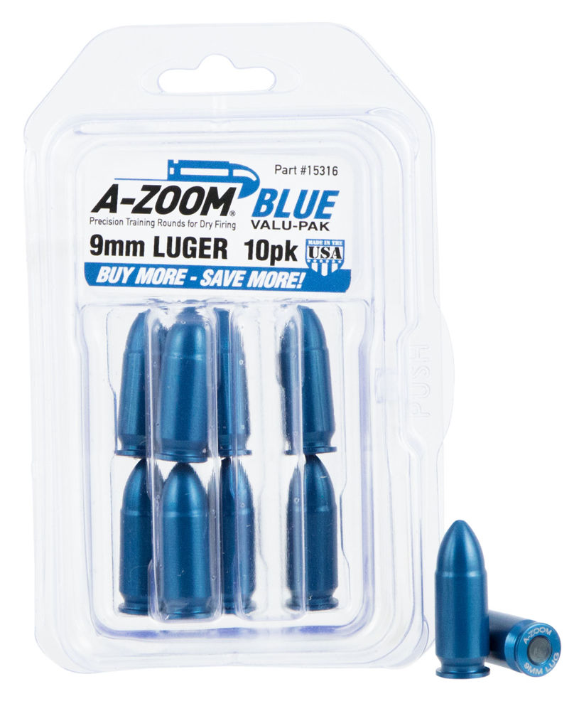 A-Zoom 15316 Pistol Training Rounds  9mm 10 Pkg.