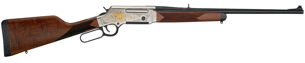 Henry H014WL223 Long Ranger Wildlife 223 Rem 5+1 20" American Walnut Nickel Plated w/24K Gold Inlay Right Hand