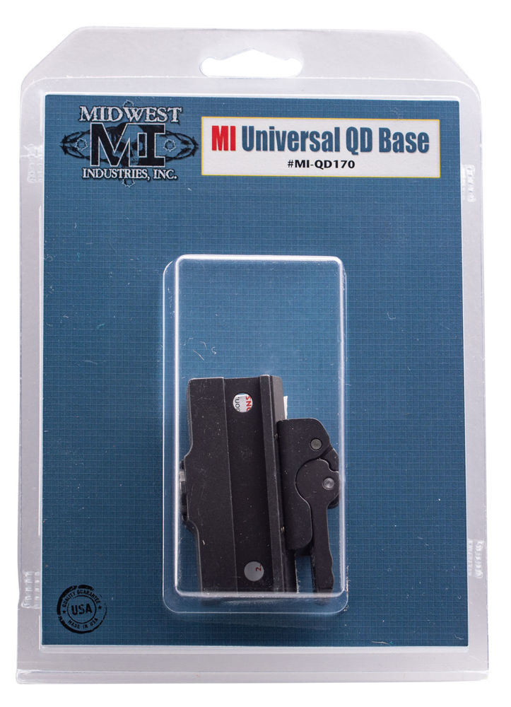 MIDWEST INDUSTRIES INC MIQD170 Quick Detach Base Universal Style Black Finish