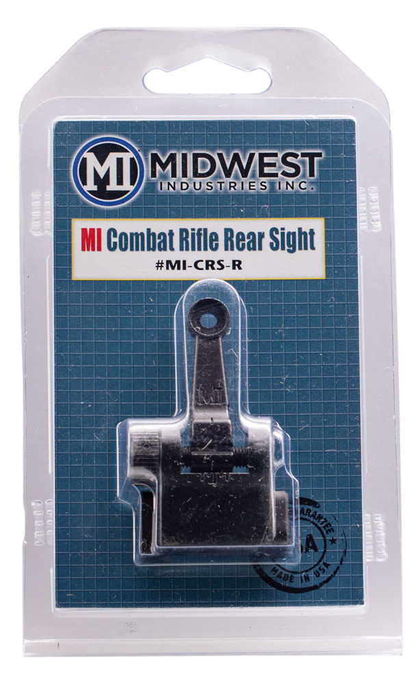 Midwest Industries MICRSR Combat Rifle Flip Up Sight Rear Black for AR-15, M16, M4