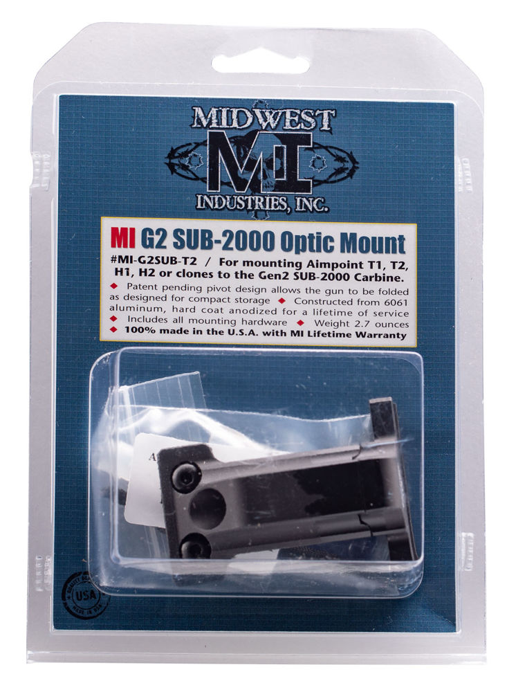 Midwest Industries MIG2SUBT2 Sub-2000  Optic Mount Black Hardcoat Anodized