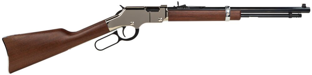 Henry H004SY Golden Boy Silver 22 Short 22 Long 22 LR 16 LR/21 Short 17" American Walnut Nickel-Plated Right Hand