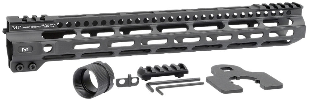 Midwest Industries MICRLW14 Combat Lightweight AR-15 Black Hardcoat Anodized Aluminum/Polymer 14" Picatinny/M-LOK