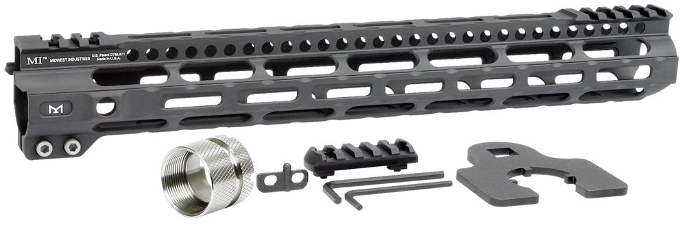 Midwest Industries MIULW14 Ultralight  AR-15 Black Hardcoat Anodized Aluminum/Polymer 14" Picatinny/M-LOK