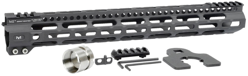 Midwest Industries MIULW15 Ultralight  AR-15 Black Hardcoat Anodized Aluminum/Polymer 15" Picatinny/M-LOK