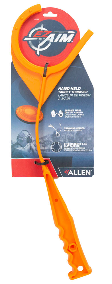 EZ-Aim 22701 Hand Held Clay Target Thrower Orange Single Ambidextrous Hand