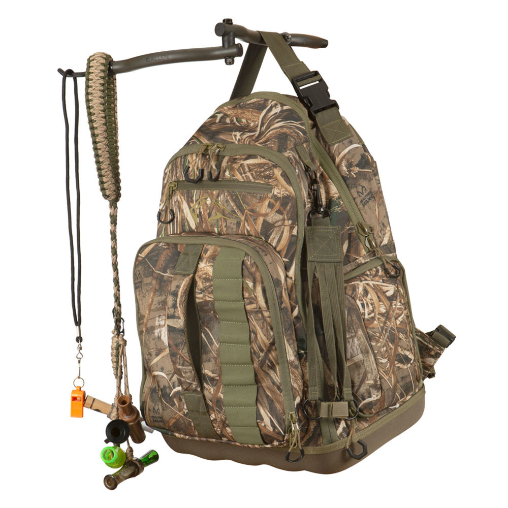 Punisher 19201 Gear-Fit Pursuit Waterfowl Multi-Function Pack with Water Resistant Base, Organizer Sleeve, Shell Loops, Pockets, Two Game Straps & Realtree Max-5 Finish with Tricot Lining