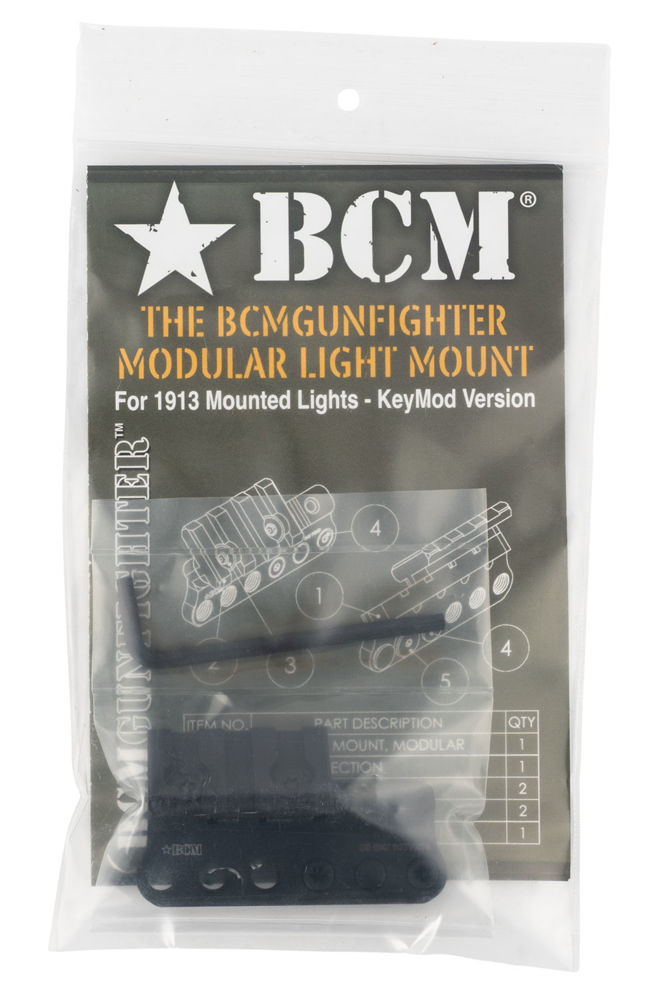 BCM 1913LM-KM Modular 1913 Light Mount  Keymod Black Aluminum