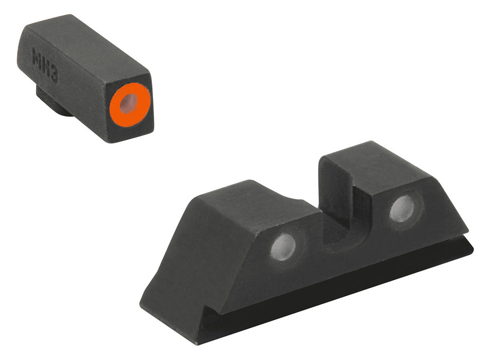 Meprolight USA 402243137 Mepro Hyper-Bright Front Sight Fixed Tritium Orange Black Frame for Most Glock