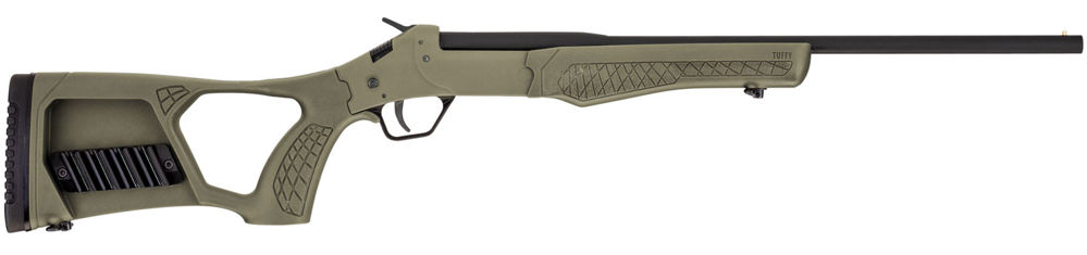 Rossi SSP1OD Tuffy Youth 410 Gauge 18.50" 1rd Matte Black Rec OD Green Fixed Thumbhole Stock Right Hand