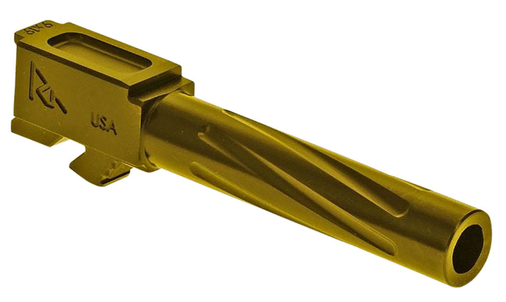 Rival Arms RA20G203E Precision V1 Drop-In Barrel 9mm Luger 4.02" Gold PVD Finish 416R Stainless Steel Material for Glock 19 Gen5