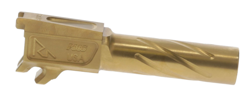 Rival Arms RA20P001E Precision Drop-In Barrel 9mm Luger 3.10" Gold PVD Finish 4340H Steel Material for Sig P365