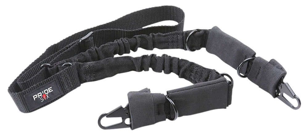Tac Six 8911 Citadel Single & Double Point Sling Black Webbing with Snap Hook Attachment 50" Long for MSRs